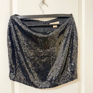 Michael Kors Black Sequin Mini Skirt